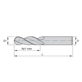 Solid Carbide End Mills • VariMill I • Series 4V00 • Ball Nose • 4 Flute • Inch Weldon - Big-tools Industrial Supply Tools for Metal Cutting
